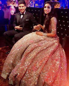 ATIYA LIBAS diseño elegante estilo indio/pakistaní mujer hasta el suelo Lehenga Choli vestido para boda pesado Zardozi bordado - Product Image 2