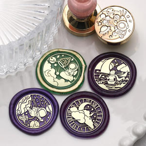 Suidis Starry Wish Series Space Astronaut Wax Seal Stamp Copper Head For Sealing Paper Journal Decoration - Product Image 3