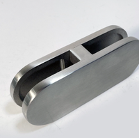 Toption Pince à verre en acier inoxydable robuste en forme de D à 180 degrés, résistante à l'eau et à la rouille, pour escalier extérieur et balcon
