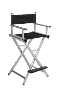Chaise de réalisateur de qualité professionnelle Filmcraft, chaise de maquillage moderne en aluminium de 30 pouces, chaise de barbier - Product Image 2