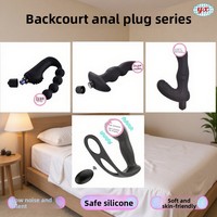 Sexspielzeug für Männer und Frauen Ferngesteuerte 10-Gang Anal-Vibratoren Prostata-Massagegeräte Elektrische Penisringe Analplug-Serie für