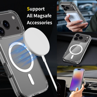 Coque de téléphone antichoc transparente en TPU et PC avec aimant pour iPhone 17 Air Pro Max, nouvelle coque anti-chute pour iPhone 17 Pro Max