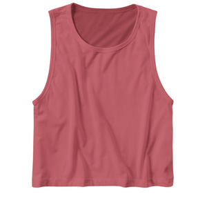 Breathable, <b>Ladies</b> Sleeveless <b>T</b> <b>Shirt</b> Cropped tank Relaxed Fit Lightweight and Soft Cotton Jersey Women <b>T</b> <b>Shirt</b> - Product Image 1