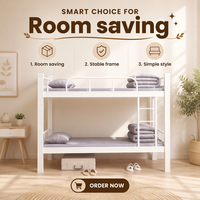 Lit superposé moderne en métal robuste, double, avec cadre en fer, pour dortoir, appartement, enfants, adultes, chambre à coucher, ensemble de meubles