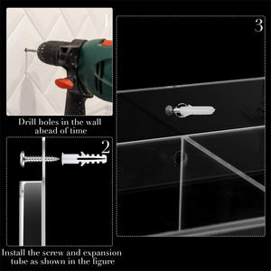 Support mural en acrylique <span class=keywords><strong>jetable</strong></span> pour <span class=keywords><strong>masque</strong></span> facial Distributeur de bouffant - Product Image 6