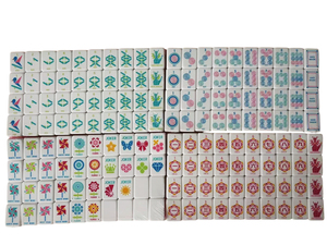 Ensemble de Mahjong américain en acrylique rose à quatre niveaux, de haute qualité et moderne, divertissement de luxe avec tuiles de Mahjong gravées - Product Image 6