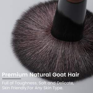 Pinceaux en poils de chèvre naturels ultra-doux pour maquilleurs professionnels Ensemble de beauté haut de gamme Ensemble de pinceaux de maquillage en poils naturels véritables - Product Image 4