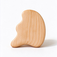 Planche Gua Sha en bois de hêtre, fabrication usine, logo personnalisé au laser, outil de massage en bois pour le visage, le dos et le corps