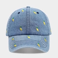 Gorra de Vaquero Landfond, Gorra de Béisbol de 6 Paneles de Mezclilla Bordada con Mango, Nueva, Moderna, para Mujer, Comercio Electrónico Transfronterizo