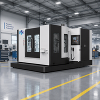 Centre d'usinage horizontal CNC HMC industriel avec broche BT50 et 24 ATC, fraiseuse haute vitesse pour l'usinage de moules aérospatiaux