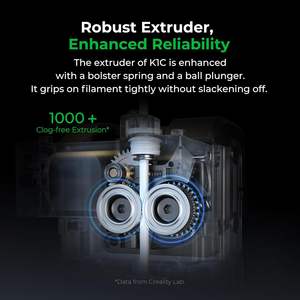 Impresora 3D K1C 220x220x250mm FDM con Nivelación Automática, Cámara IA, Modo Silencioso, Plataforma Caliente de Vidrio Templado, Filamento PLA y Resina - Product Image 3
