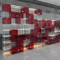 Présentoir à chaussures personnalisable en acrylique avec impression UV, rétroéclairé par LED, casier de rangement pour salle de sport, boxe, armoire combinée personnalisée