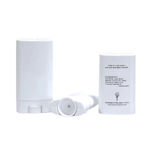 Free Sample <b>Empty</b> Oval <b>Plastic</b> <b>Bottle</b> Sun Stick Tube Container Wholesale White clear Black 15g Deodorant Stick Container - Product Image 3
