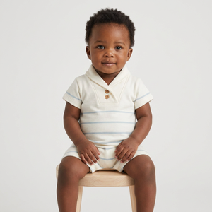 Combinaison unie en coton doux pour bébés garçons, design OEM, vente en gros de vêtements pour enfants, combinaison bébé en coton biologique OEM pour achats en ligne - Product Image 1