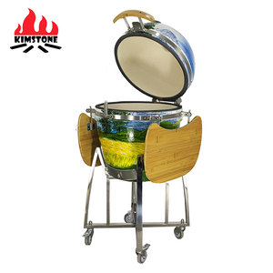 KIMSTONE Griglia a Carbone da 21 Pollici, <span class=keywords><strong>Barbecue</strong></span> Kamado in Ceramica, Tandoor Disegnato a Mano - Product Image 2