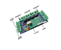 Sistema de Panel de Control de Acceso de Red TCP/IP Wiegand de 26 Puertos, Simple, Doble o Cuádruple, Material ABS, Cerradura Magnética Negra, Lector de Tarjetas Metálico