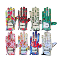 Fabricante personalizado impreso señoras guantes de golf Cabretta cuero diseñado para un rendimiento óptimo