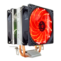 Ventilateur de refroidissement CPU PC silencieux SNOWMAN 120 mm RGB, 6 caloducs, 1800 tr/min, compatible LGA 775 AM2 AM3, pour boîtier d'ordinateur