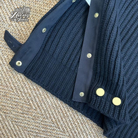 Pull en tricot à col rond en coton torsadé surdimensionné pull pour homme à motif de tricot côtelé imprimé personnalisable
