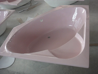 Baignoire d'angle gain de place la plus vendue, directement de l'usine, design quart de cercle en acrylique blanc pour installation encastrée ODM OEM