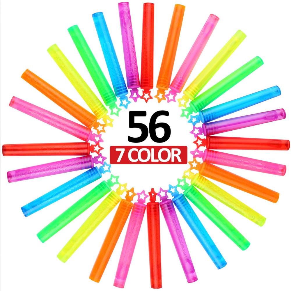Нетоксичная пузырьковая палочка без запаха, 56 шт. миниатюрная пузырьковая палочка со звездами для детей, подарки на день рождения