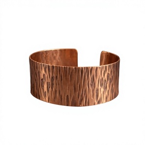 Handmade <b>Copper</b> Bracelet With Adjustable Open Design For Men And Women Daily Fashion Wear Accessories - Product Image 1