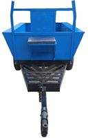 Petit godet de remorque agricole à quatre roues Micro-Tiller Transport monté sur tracteur à conducteur marchant pour l'agriculture et le jardinage