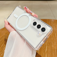 Housses pliantes anti-chute magnétiques transparentes en boîte transparente 2 en 1 coque de téléphone rigide en acrylique pour samsung galaxy Z-Fold 7 6 5
