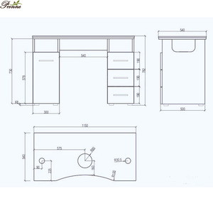 Bàn làm móng tay đơn hiện đại phong cách châu Âu bán buôn có máy hút bụi - Product Image 6