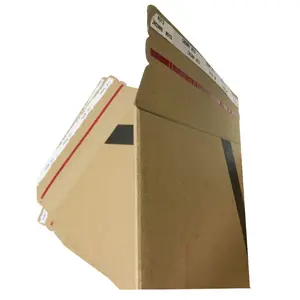 Recyclable No Bend Hard Board Mailer Stickers Packaging Kraft Mailing Envelope