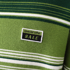 Suéter de cuello redondo de manga larga a rayas para hombre personalizado Top de punto informal de 100% algodón para otoño - Product Image 4