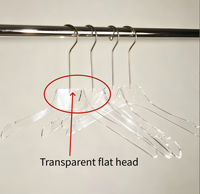 Cintres transparents comme du cristal, utilisables pour présenter des vêtements en magasin ou à la maison ; antidérapants, ne laissent aucune trace et sont durables
