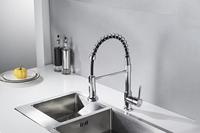 Robinet de lavabo de salle de bain de style moderne en laiton chromé, à poser sur le plan, eau chaude et froide