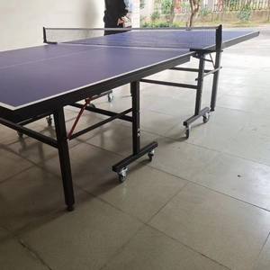 Mesa de Ping Pong Plegable Double Fish 221A, Marco de 30x50mm, Ruedas de 100mm, Portátil para Uso Doméstico con Juego de Red - Product Image 2