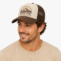Casquette de camionneur vintage en daim et maille avec patch brodé personnalisé pour les sports de plein air
