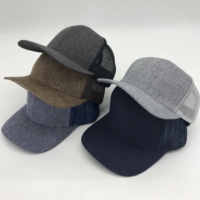 Sombreros de camionero en blanco de 6 paneles personalizados Gorras lisas para hombre Sombreros de malla para correr