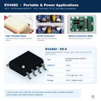 Convertisseur DC-DC de télécommunications à niveau logique, MOSFET N-canal 100V 4.6A SO-8, équivalent SI4482DY