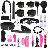 23 teile/satz Vibrator Bondage Kit Erotische SM-Spiele für Erwachsene Set Handschellen bindung BDSM Bondage Restraint Slave Sexspielzeug für Frauen