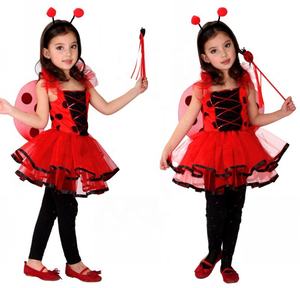 Ragazze Polka Dots coccinella Dress Up Costume compleanno Halloween Christmas Fancy Party Outfit taglia 3-10 - Product Image 1