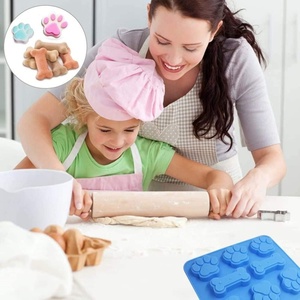 Moules en silicone Patte de chiot et os, antiadhésifs, qualité alimentaire, <span class=keywords><strong>emporte</strong></span>-pièces pour chocolat, bonbons, gelée, glaçons - Product Image 6