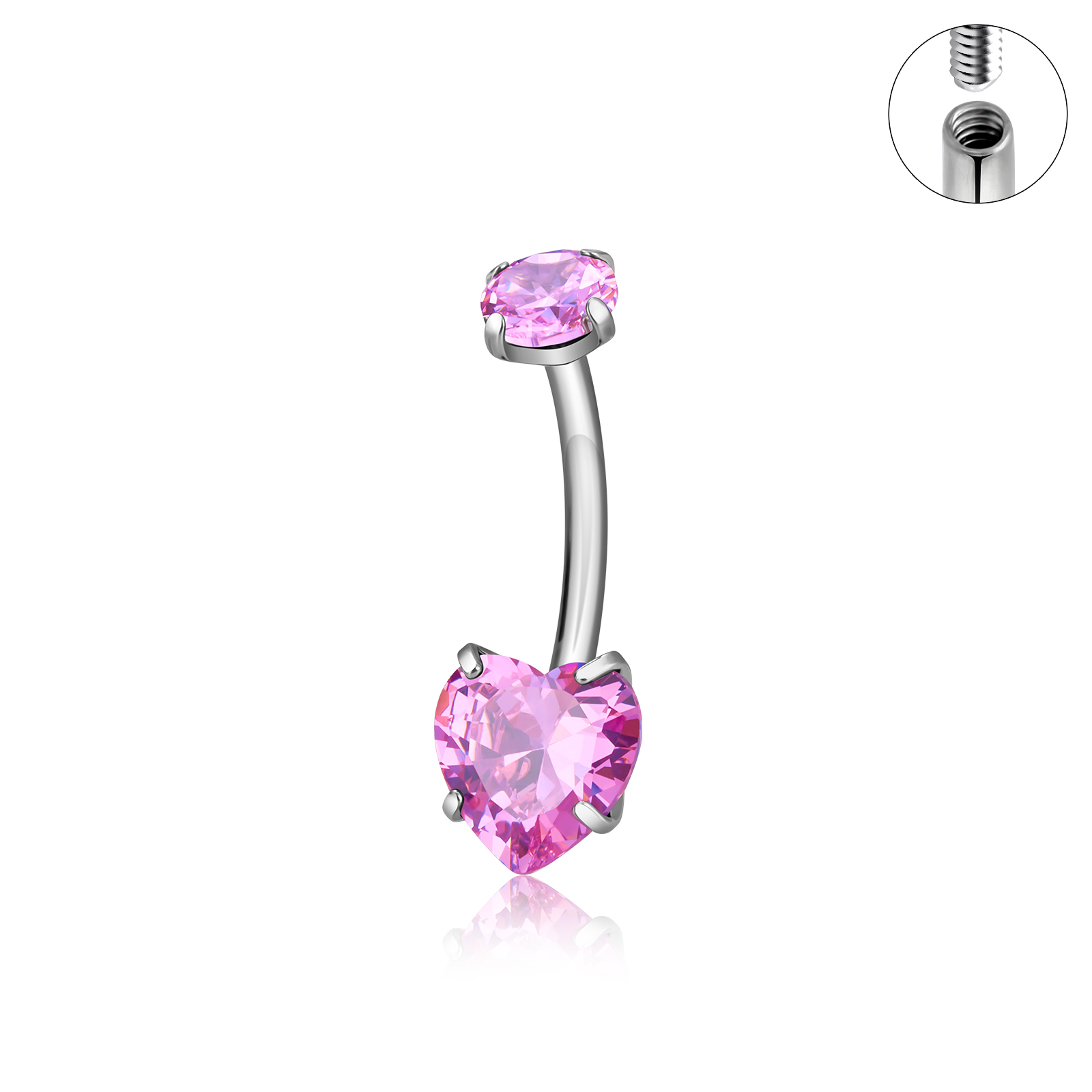 Argento con zirconi rosa