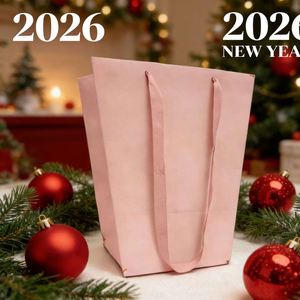 Bolsas de Papel Kraft Trapezoidales Rosas Biodegradables y Ecológicas Personalizadas para Empaque de Flores - Product Image 2