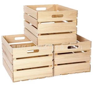 Solid Wood Storage Box Square <b>Stackable</b> Household Organizer For Wine Bottles And Sundries - Product Image 2
