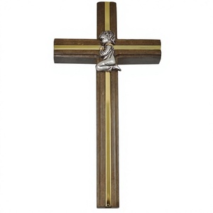 Primera Comunión Cruz de Madera Figura Bebé Niña - Product Image 1