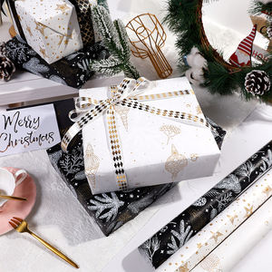 Papel de regalo de espuma 2024 43*300 cm papel de aluminio para regalo de Navidad - Product Image 5