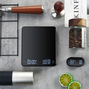 Hot Selling Digital Smart Scale 5kg 0.1g Black Platform Bluetooth Scale 1kg 3kg 0.1 Pour-Over Coffee Scale