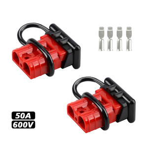 CNSPEED Anderson <b>Plug</b> 50A 600V Red With <b>Rubber</b> Dustproof Design For Lithium Battery Connection - Product Image 1