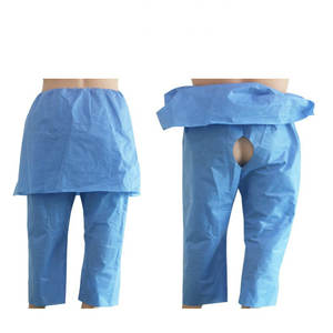 Hubei Haixn Sms Niet-Geweven Wegwerp Colonoscopie Rok Broek Vrouwen Onderzoek Colonoscopie Broek Mannen Patiëntenonderzoek Slijtage - Product Image 2