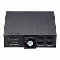 Case di Archiviazione Hot Swap a 4 Bay per Dischi da 2,5 Pollici SAS/SATA, Rack Mobile in Alluminio per HDD/SSD per OptiBay da 5,25 Pollici