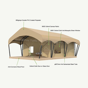 Tienda de campaña Safari Glamping de lujo con instalación de aire acondicionado, mosquitera lista, ventanas, techo de Cavas de PVC - Product Image 2